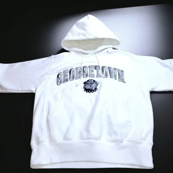 Champion Georgetown Hoyas White Pullover Sweatshirt Hoodie - Picture 8 of 8